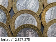 Металлические монеты Российской Федерации достоинством десять рублей. Стоковое фото, фотограф Момотюк Сергей / Фотобанк Лори