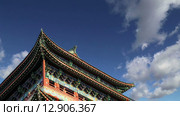 Ворота Zhengyangmen (Qianmen). Это знаменитые ворота расположены в южной части площади Тяньаньмэнь в Пекине, Китай (2015 год). Стоковое видео, видеограф Владимир Журавлев / Фотобанк Лори