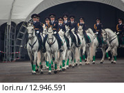 Interpolitex-2015. Конная полиция. Редакционное фото, фотограф Julia Shepeleva / Фотобанк Лори