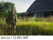 Возвращение советского солдата домой. Стоковое фото, фотограф Дмитрий Черевко / Фотобанк Лори