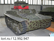 Лёгкий танк Т-37А в музее бронетехники, Кубинка (2008 год). Редакционное фото, фотограф Малышев Андрей / Фотобанк Лори