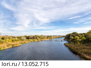 Река Сейм в городе Льгове (2015 год). Стоковое фото, фотограф Сергей Лаврентьев / Фотобанк Лори