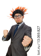 Funny man with mohawk hairstyle. Стоковое фото, фотограф Elnur / Фотобанк Лори