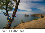 Скала Шаман на острове Ольхон. Стоковое фото, фотограф Алексей Стрелюк / Фотобанк Лори