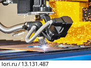 Plasma or Laser cutting technology. Стоковое фото, фотограф Дмитрий Калиновский / Фотобанк Лори
