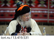 Талгат Таджуддин - председатель Центрального духовного управления мусульман, верховный муфтий России, Шейх-уль-ислам (2013 год). Редакционное фото, фотограф Mikhail Erguine / Фотобанк Лори