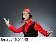Man wearing red fez hat. Стоковое фото, фотограф Elnur / Фотобанк Лори