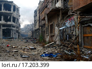 Улицы центрального Хомса в первые часы после вывода боевиков (2014 год). Стоковое фото, фотограф Кочнева Анхар / Фотобанк Лори