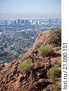Вид с горы Camelback, Финикс, штат Аризона (2008 год). Стоковое фото, фотограф Александр М. / Фотобанк Лори