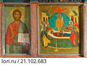 Россия, Карелия,  Кондопога. Онежское озеро. Успенская церковь. Иконы церкви. (2015 год). Редакционное фото, фотограф Александр Циликин / Фотобанк Лори