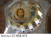 Лик Христа под куполом Патриаршего собора в Пицунде (2013 год). Стоковое фото, фотограф Анна Мартынова / Фотобанк Лори