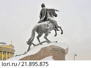 Зимний Санкт-Петербург. Медный всадник (2016 год). Редакционное фото, фотограф Александр Алексеев / Фотобанк Лори
