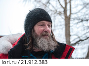 Путешественник Федор Конюхов. Россия, Архангельская область, Онега, февраль 2016. Редакционное фото, фотограф Яковлев Сергей / Фотобанк Лори