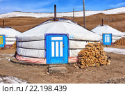 Монгольский гер (юрта) (2016 год). Стоковое фото, фотограф Виктор Никитин / Фотобанк Лори