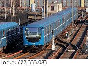 Санкт-Петербург. Электродепо ТЧ-5 "Невское". Состав 81-540.2/541.2 (2016 год). Редакционное фото, фотограф Александр Тарасенков / Фотобанк Лори
