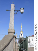 Санкт-Петербург. Красногвардейский мост. Фонарь (2016 год). Стоковое фото, фотограф Владимир Кошарев / Фотобанк Лори