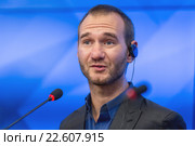 Австралийский оратор, меценат, писатель и певец, Ник Вуйчич (2016 год). Редакционное фото, фотограф Андрей Дегтярёв / Фотобанк Лори