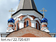 Фрагмент. Храм Иконы Божией Матери Почаевская в микрорайоне Салтыковка в городе Балашиха в Подмосковье (2015 год). Стоковое фото, фотограф stargal / Фотобанк Лори