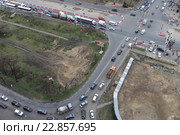Балашиха, транспортная развязка на трассе М7, съезд в Салтыковку (2015 год). Редакционное фото, фотограф Дмитрий Неумоин / Фотобанк Лори