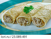 Baked Chicken Taquitos. Стоковое фото, фотограф Александр Fanfo / Фотобанк Лори