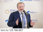 Андрей Быстрицкий - председатель совета Фонда развития и поддержки Международного дискуссионного клуба "Валдай" на Петербургском международном экономическом форуме ПМЭФ-2016. Редакционное фото, фотограф Игорь Долгов / Фотобанк Лори