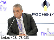 Эулохио Антонио Дель Пино Диаз (Eulogio Antonio Del Pino Diaz) - министр народной власти нефтяной и горнодобывающей промышленности Боливарианской Республики Венесуэла на Петербургском международном экономическом форуме ПМЭФ-2016. Редакционное фото, фотограф Игорь Долгов / Фотобанк Лори