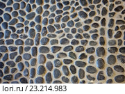 Black pebble stone cemented floor, background. Стоковое фото, фотограф Татьяна Белова / Фотобанк Лори