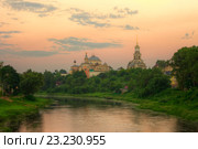 Торжок. Спасо-Преображенский собор  на рассвете (2016 год). Стоковое фото, фотограф Литвяк Игорь / Фотобанк Лори