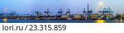 Panorama of Industrial port. Стоковое фото, фотограф Яков Филимонов / Фотобанк Лори