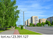 Весенний городской пейзаж в Барановичах - административный центр Барановичского района Брестской области Беларуси (2015 год). Редакционное фото, фотограф Анна Мартынова / Фотобанк Лори