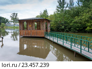 Беседка на озере. Стоковое фото, фотограф Катерина Белякина / Фотобанк Лори