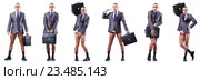 Composite photo of naked businessman on white. Стоковое фото, фотограф Elnur / Фотобанк Лори
