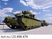 Тяжёлый танк Т-35 в музее военной техники "Боевая слава Урала" (2016 год). Редакционное фото, фотограф Megapixx / Фотобанк Лори
