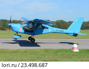 Самолет Аэропракт 22ЛС (бортовой RA-1906G) на разбеге, аэродром Орловка (2016 год). Редакционное фото, фотограф Alexei Tavix / Фотобанк Лори