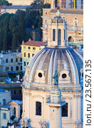 Trajan column and church, Rome. (2015 год). Стоковое фото, фотограф Юрий Брыкайло / Фотобанк Лори
