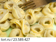 Тортелли́ни (итал. Tortellini) — итальянские пельмени из пресного теста с мясом, сыром или овощами (народн. сленг - "пупок") Стоковое фото, фотограф Леонид Штандель / Фотобанк Лори