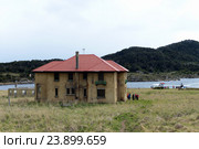Bahia Wulaia is a bay on the western shore of Isla Navarino along the Murray Channel in extreme southern Chile (2014 год). Редакционное фото, фотограф Free Wind / Фотобанк Лори