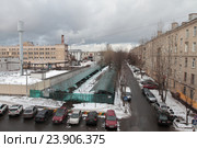 Балашиха, улица Победы и Хлебзавод зимой (2016 год). Редакционное фото, фотограф Дмитрий Неумоин / Фотобанк Лори