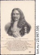 Анри де Ла Тур д’Овернь,виконт де Тюренн (Henri de La Tour d'Auvergne,vicomte de Turenne) - знаменитый французский полководец, главный маршал Франции.Старинная почтовая карточка. Стоковая иллюстрация, иллюстратор александр афанасьев / Фотобанк Лори