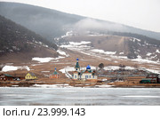 Никольская церковь в селе Большое Голоустное. Стоковое фото, фотограф Юлия Батурина / Фотобанк Лори
