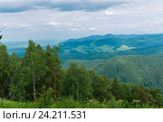 Россия, Алтайский край;город-курорт Белокуриха. ; Виды  с горы Церковка. (2016 год). Стоковое фото, фотограф Александр Циликин / Фотобанк Лори