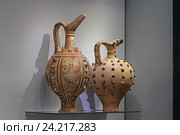 Минойская керамика. Археологический музей, Ираклион. Крит, Греция (2016 год). Стоковое фото, фотограф Алексей Сварцов / Фотобанк Лори
