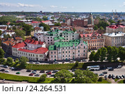 Панорама Выборга. Вид на исторический центр города (2015 год). Стоковое фото, фотограф Victoria Demidova / Фотобанк Лори