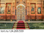 Царские врата и иконостас Спаса-на-Крови (2013 год). Редакционное фото, фотограф Александр Алексеев / Фотобанк Лори
