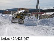 ДЭТ расчищает дорогу от снега (2015 год). Стоковое фото, фотограф Светлана Попова / Фотобанк Лори