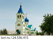 Россия, Иркутская область,  Тайшетский район, город  Бирюсинск , храм Воскресения Христова (2016 год). Стоковое фото, фотограф Александр Циликин / Фотобанк Лори