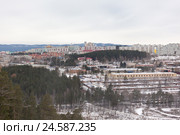 Город Трёхгорный. Вид с вершины горы Поповка. (2016 год). Стоковое фото, фотограф Александр Цуркан / Фотобанк Лори