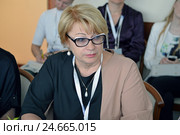Татьяна Валентиновна Савенкова, профессор, доктор технических наук, директор ВНИИ кондитерской промышленности, вице-президент Союза производителей пищевых ингредиентов (2016 год). Редакционное фото, фотограф Александр Замараев / Фотобанк Лори