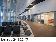 Аэропорт Стригино. Здание нового централизованного пассажирского терминала в Нижнем Новгороде. Зал ожидания. Редакционное фото, фотограф Igor Lijashkov / Фотобанк Лори