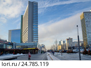 Зимний вид на улицу Новый Арбат в Москве (2016 год). Редакционное фото, фотограф Елена Коромыслова / Фотобанк Лори